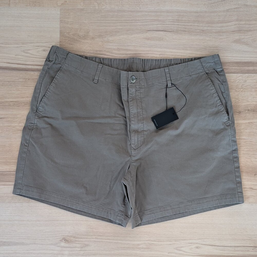 NWT Bonobos Organic Cotton Lightweight Chino Shorts Kalamata Olive XXL 5”